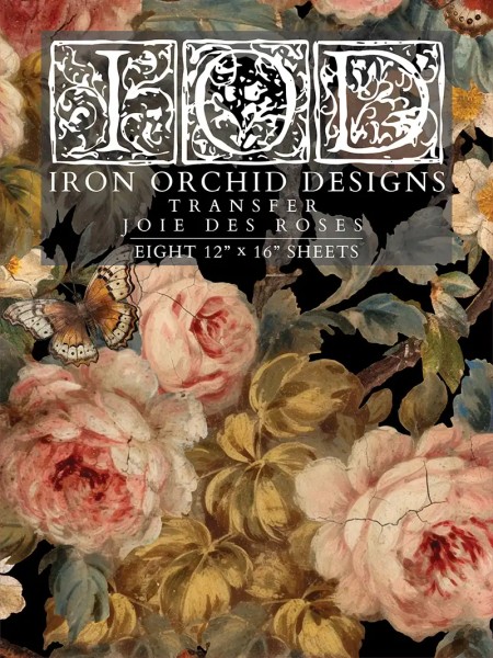 Decor Transfer "Joie Des Roses" - Blockform - 8 Seiten, von Iron Orchid Designs 40x30 cm