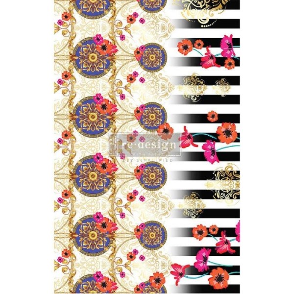 Decoupage Tissue Papier "CECE Fashion & Flora" 49,53 x 76,20 cm von ReDesign