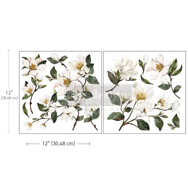 Transfer Magnolia Garden 2-teilig - Maxi -30,48 x 30,48 cm von ReDesign