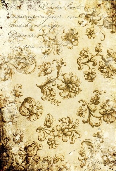 Decoupage Tissuepapier Distressed Grungy Floral 50,8 x 76,2 cm von Roycycled Treasure