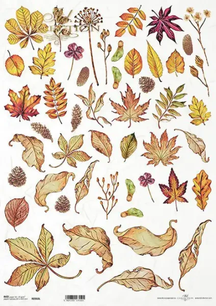 Reispapier für Decoupage - Herbstblätter