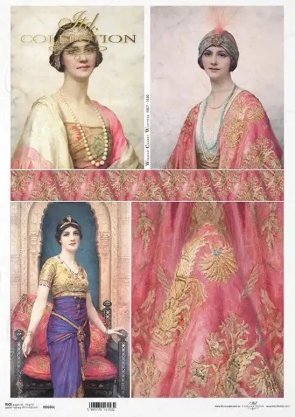 Reispapier für Decoupage - Frauen in orientalischer Kleidung - A3