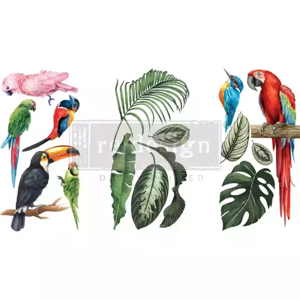 Transfer Tropical Birds 3-teilig - 15,24 x 30,48 cm von ReDesign