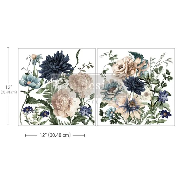 Transfer Cerulean Blooms 2-teilig - Maxi -30,48 x 30,48 cm von ReDesign