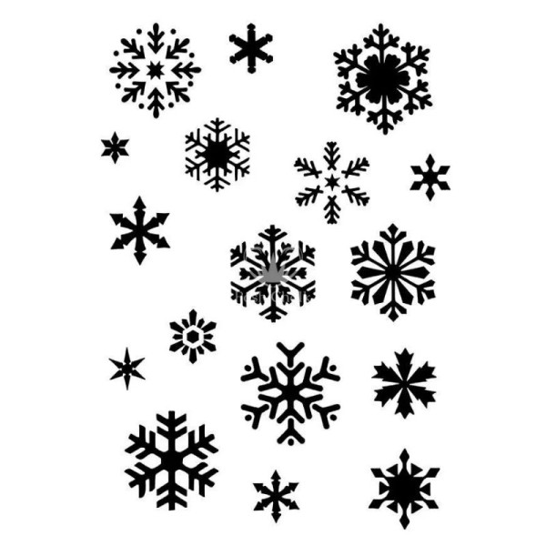Schablone "Snow Flakes" von Posh Chalk 21 x 30 cm