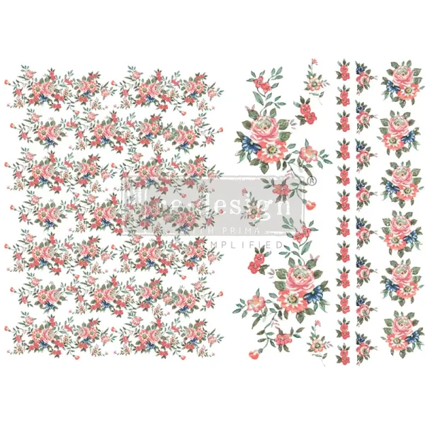 H2O-Transfer Gorgeous Flora, 2-tlg. 21,59 x 27,94 cm, von Redesign