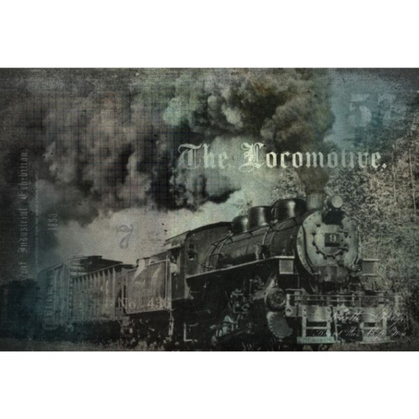 Decoupage Tissuepapier The Locomotive 50,8 x 76,2 cm von Roycycled Treasure