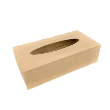 Rohling Deko-Tissue Box- Holz natur