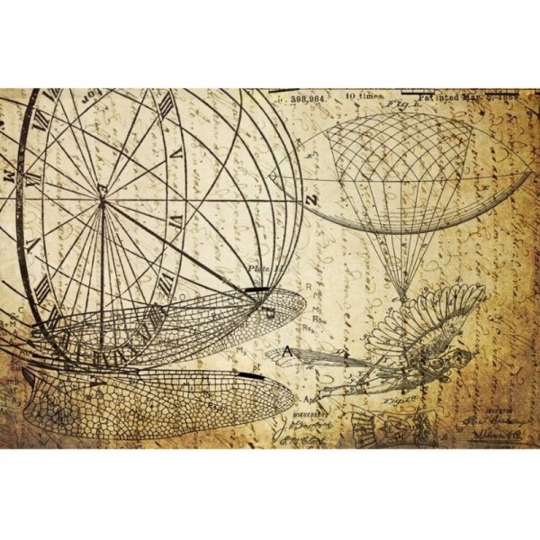 Decoupage Tissuepapier "Dreams of Flight 2" 50,8 x 76,2 cm von Roycycled Treasure