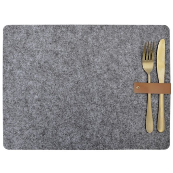 Tischsets aus Filz in grau, 4er Pack