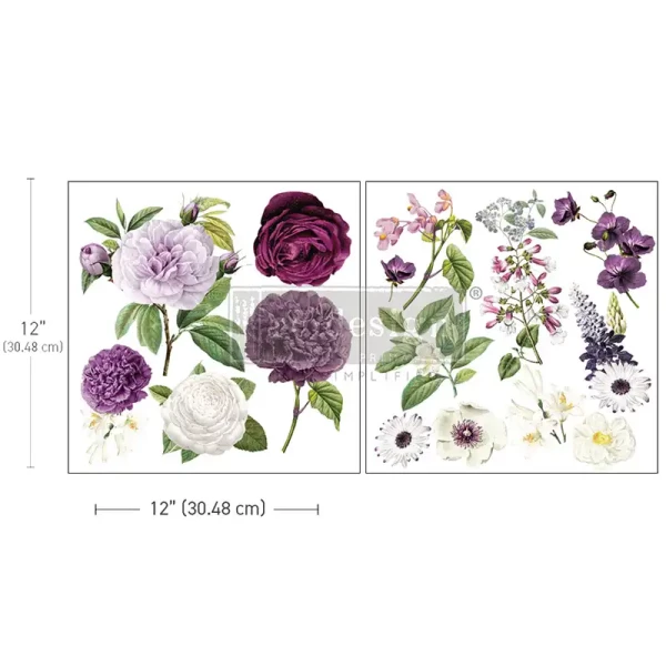 Transfer Majestic Blooms 2-teilig - Maxi -30,48 x 30,48 cm von ReDesign