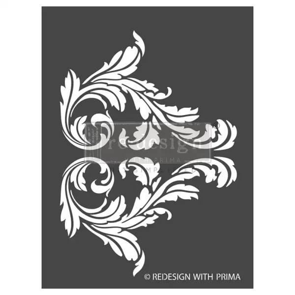 Limitierte Auflage - Decor 3D-Schablone Splendid Scroll ca. 22,86 x 30,48 cm von ReDesign with Prim
