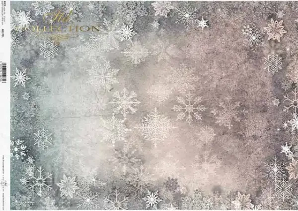 Reispapier für Decoupage - Weihnachten, Eisblumen - A3