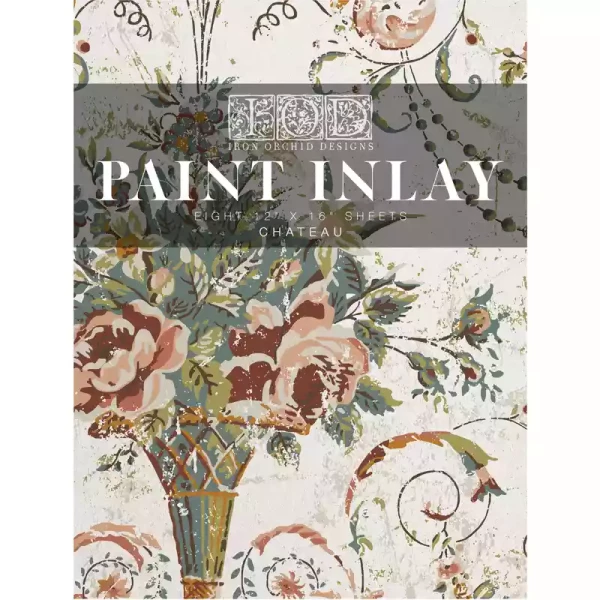 Paint Inlay - Chateau von Iron Orchid Designs - Block mit 8 Seiten ca. 30,5 x 40,6 cm