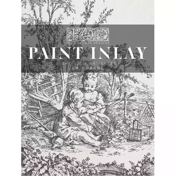 Paint Inlay - La Chasse von Iron Orchid Designs - Block mit 8 Seiten ca. 30,5 x 40,6 cm
