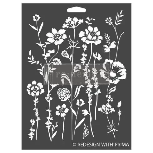 Limitierte Auflage - Decor 3D-Schablone Meadow Bloom ca. 22,86 x 30,48 cm von ReDesign with Prima