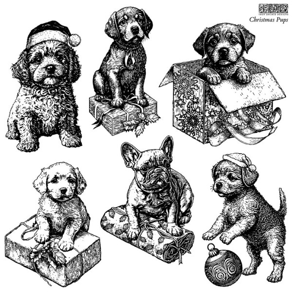Decor Stempel "Christmas Pups" von Iron Orchid Designs (IOD)