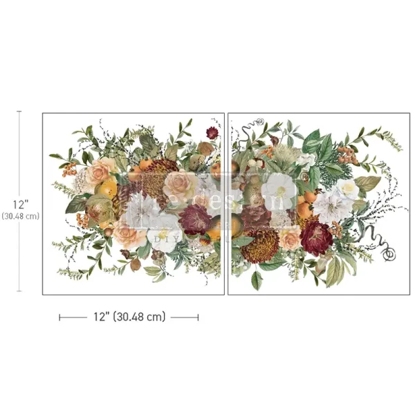 Limitiert - Transfer Autumnal Bliss 2-teilig - Maxi -30,48 x 30,48 cm von ReDesign
