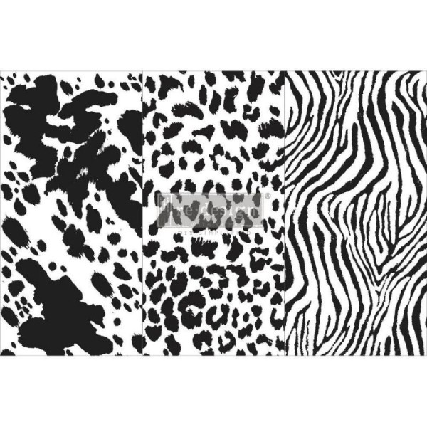 Transfers Animals Patterns, 3-tlg. á 15,24 x 30,43 cm von ReDesign